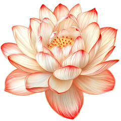 Fototapeta premium Delicate lotus flower blooming tranquil garden pond botanical photography nature's serenity close-up perspective