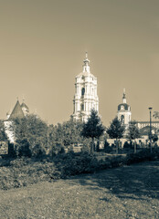 Novospassky Monastery, Transfiguration Cathedral and Bell Tower. Moscow