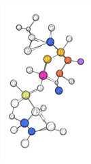 Aminocyanine molecules chemistry photochemistry. Schematic representation of aminocyanine derivatives in a scientific context.