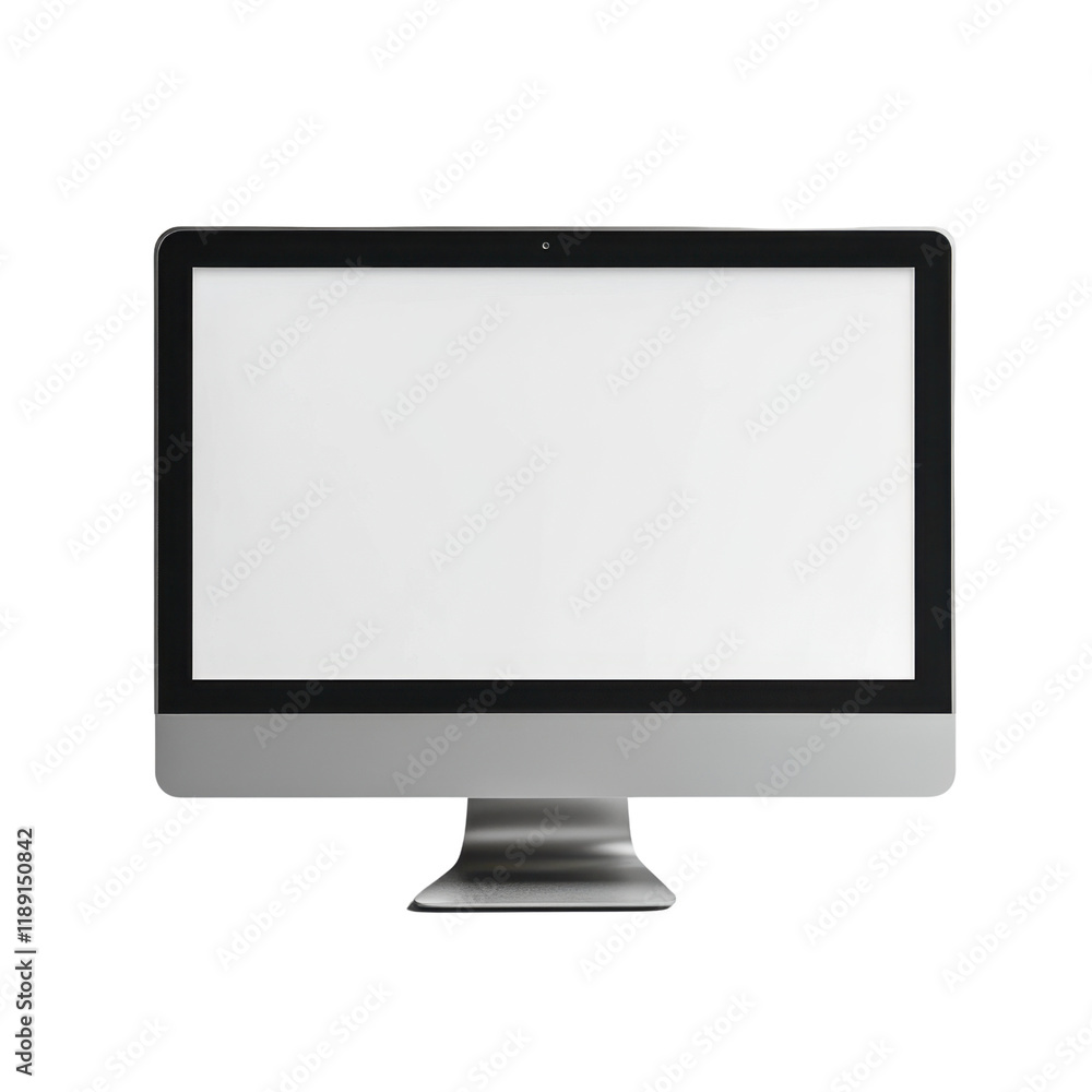Aufkleber modern desktop computer with blank screen for creative projects