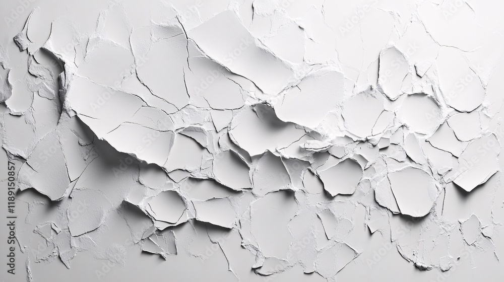 Aufkleber peeling white paper creating an abstract texture on a flat surface