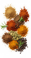 Aromatic Spices Collection Turmeric Paprika Peppercorns and More