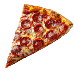 delicious hot pepperoni pizza isolated transparent background