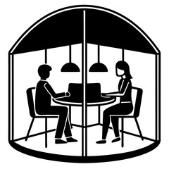 Modern Coworking Space with Collaboration Pods startup business       