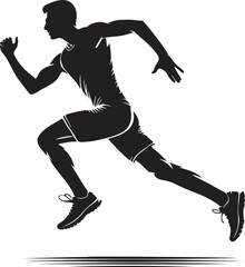silhouette of a person running