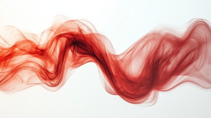 Fototapeta premium Abstract Red Wave of Smoke