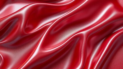Obraz premium Luxurious Red Satin Fabric Background