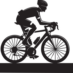 silhouette of a cyclist