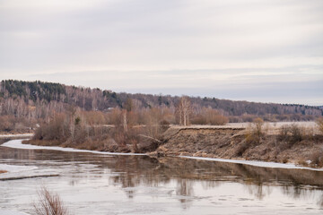 winter landscape with river