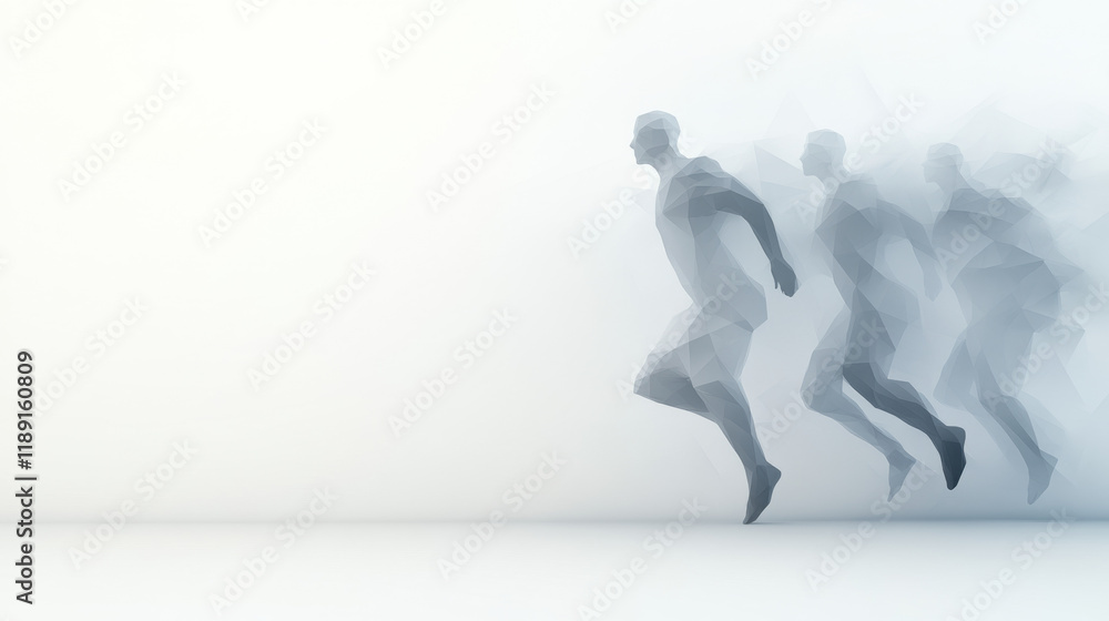 Poster dynamic motion, dynamic motion style featuring chaos effects, high fidelity visual quality, and aspe