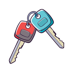 car keys vector icon, car keys vector illustration - simple illustration of car keys, perfect for logos,and car keys -themed designs.