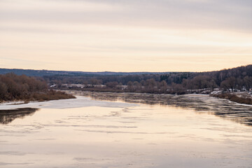 winter landscape with river