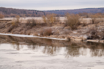 winter landscape with river