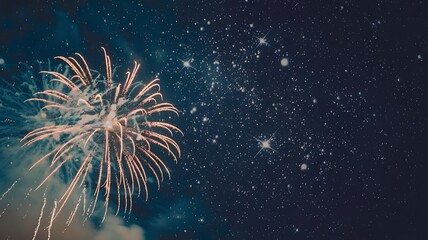 A festive night sky with fireworks for celebrations and business related to events