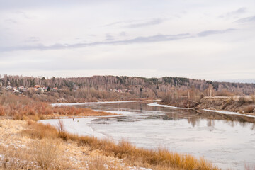 winter landscape with river