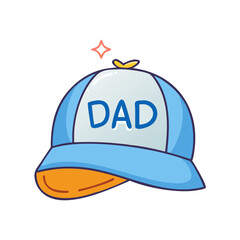 dad s hat vector icon, dad s hat vector illustration - simple illustration of dad s hat, perfect for logos,and dad s hat -themed designs.
