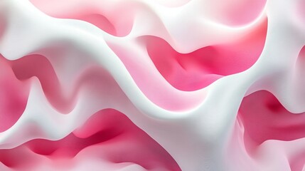 Fototapeta premium Abstract Pink and White Waves