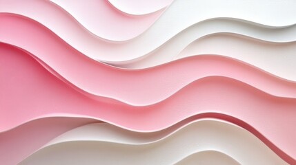 Obraz premium Abstract Pink and White Waves