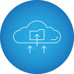 Upload all data on Cloud icon single vector illustration
