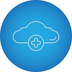 Add Cloud icon single vector illustration