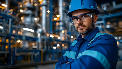 Confident Engineer in Refinery