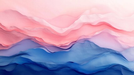 Abstract Layered Pastel Waves