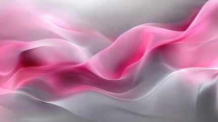 Obraz premium Ethereal Pink and White Fabric Waves