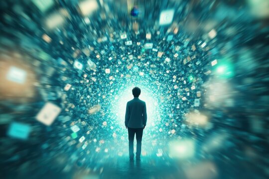 Individual Standing in a Vortex of Digital Notifications and Information Flowing in a Dynamic Abstract Environment
