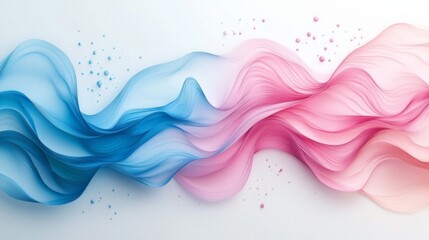 Abstract Fluid Art in Blue and Pink