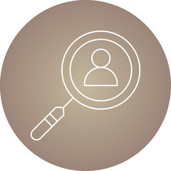 Search Staff icon single vector illustration
