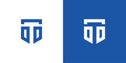 Strong and modern initial T security logo design 2