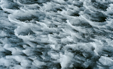 Frozen Waves: Snow Texture Captured at Mt. Charleston's Wintry Landscape