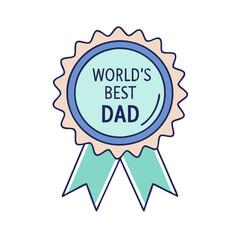 award ribbon for world s best dad icon