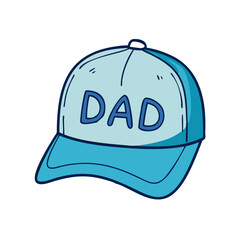 baseball cap with dad vector icon, baseball cap with dad vector illustration - simple illustration of baseball cap with dad, perfect for logos,and baseball cap with dad -themed designs.
