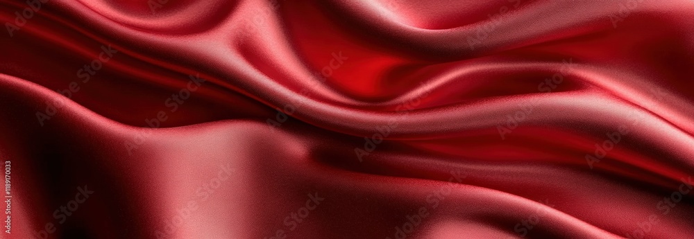 Poster red silk fabric texture background with smooth and shiny appearance for design and textile applicati