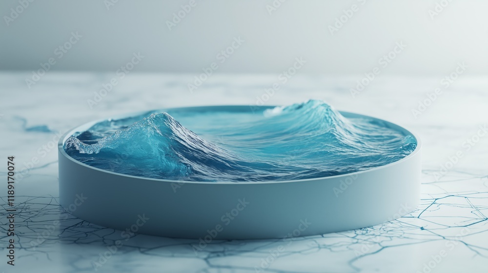Poster Advanced Digital Water Analysis with Futuristic AI Interface, Representing Smart Monitoring, Sustainability, and Data-Driven Water Management Solutions, Generative AI