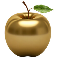 Golden Apple Isolated PNG 