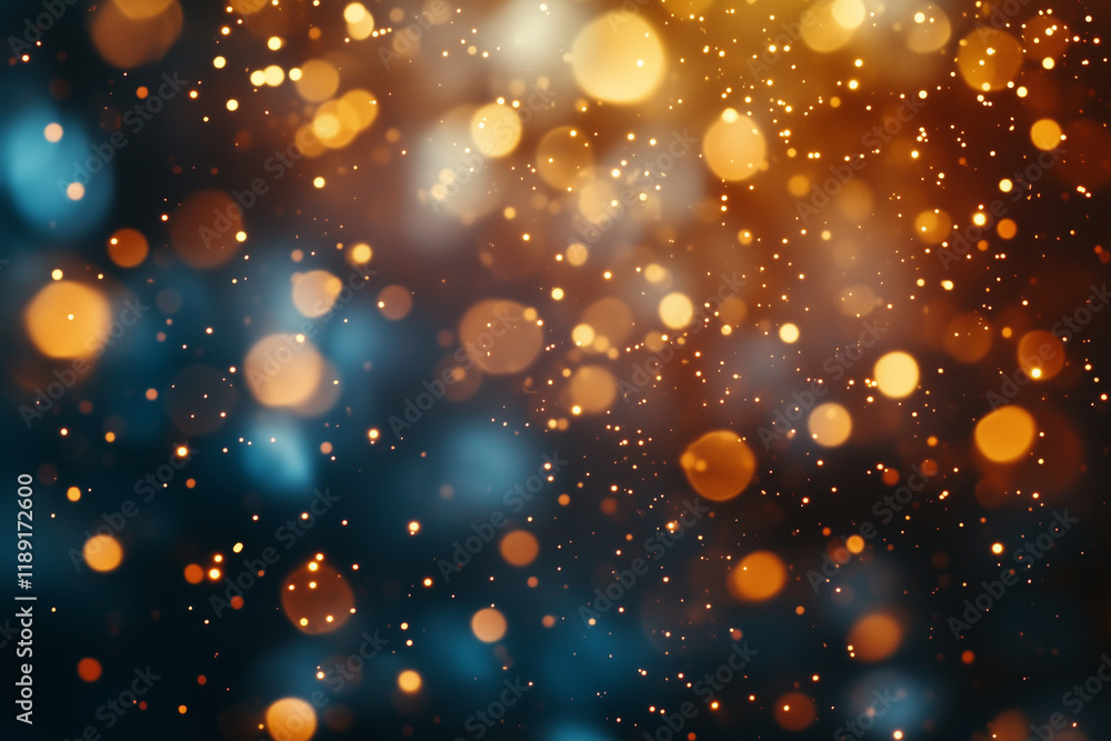Poster blurry image of a light show with a lot of sparkles. The image has a dreamy and ethereal quality to it, with the sparkles creating a sense of movement and energy. The colors are warm and vibrant