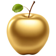 Golden Apple Isolated PNG 