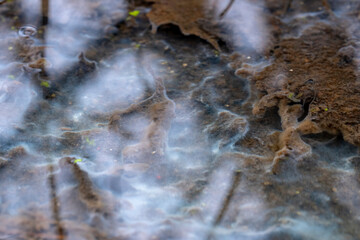 flowing water texture, frozen ice