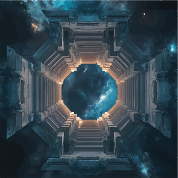 Vektorisiert aus derm Package: rpg, fantasy, game, board, symmetrisch, neon, nerd, au&szlig;erirdisch, ufo, trek, wars, Allianz, portal, planet, galaxy, 