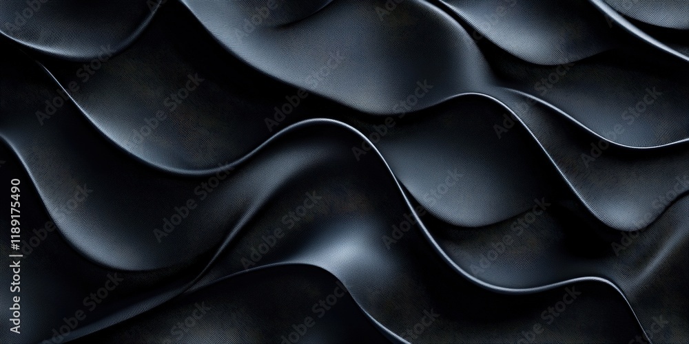 Poster wavy lines pattern on black background abstract design for modern art and digital projects valentine
