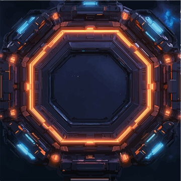 Vektorisiert aus derm Package: rpg, fantasy, game, board, symmetrisch, neon, nerd, au&szlig;erirdisch, ufo, trek, wars, Allianz, portal, planet, galaxy, 