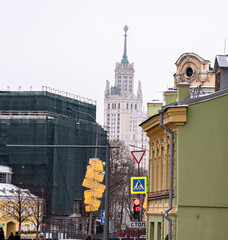Obraz premium Winter city landscape