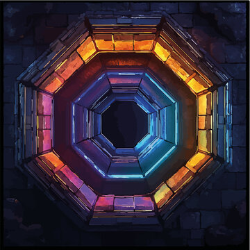 Vektorisiert aus derm Package: rpg, fantasy, game, board, symmetrisch, neon, nerd, au&szlig;erirdisch, ufo, trek, wars, Allianz, portal, planet, galaxy, 