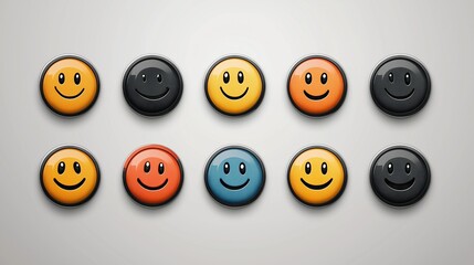 illustration of an background with circles emojies