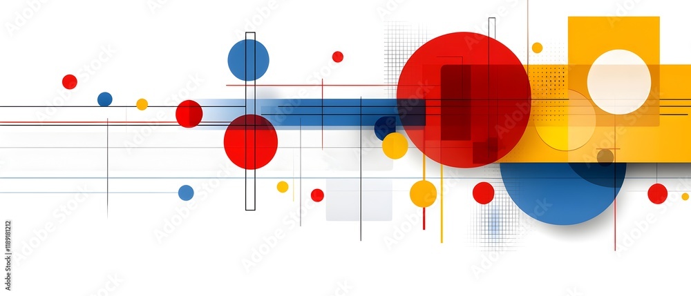 Poster a colorful background with many circles of different sizes