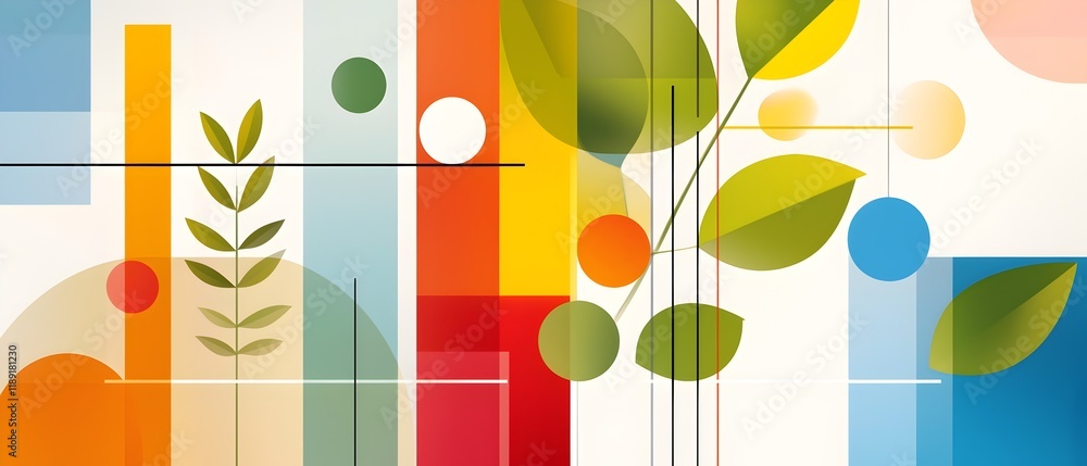 Poster a colorful background with many circles of different sizes