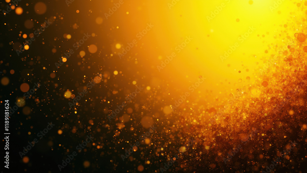 Poster golden particles abstract background - abstract backgrounds