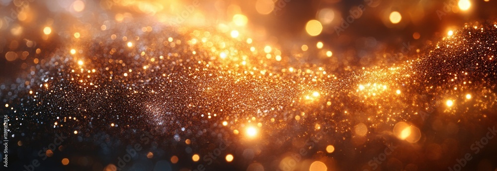 Poster abstract image of blurred light patterns creating a dynamic and colorful visual effect in a dark bac
